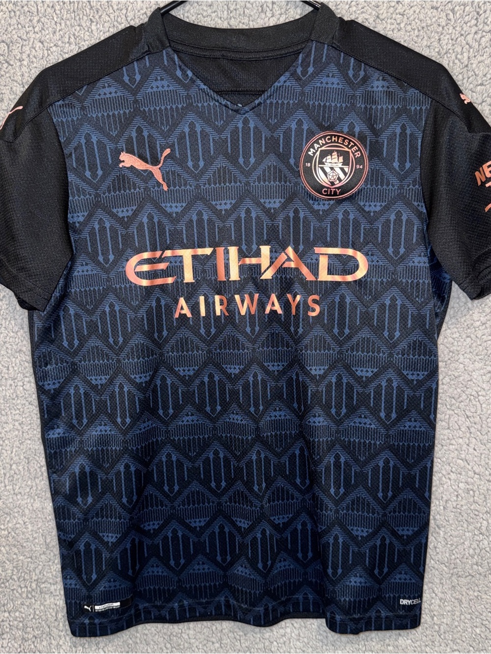 Youth PUMA Manchester City 2021-‘22 Away Soccer Jersey | XL (15-16yr) | Black